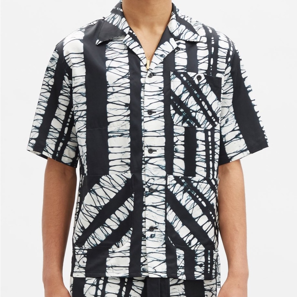 NWT NICHOLAS DALEY
Roketsu-dyed rayon-blend twill short-sleeved shirt